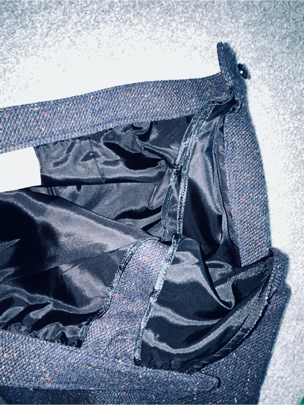 Pendleton Navy A-Line Skirt with Subtle Sparkle - Picture 5 of 7